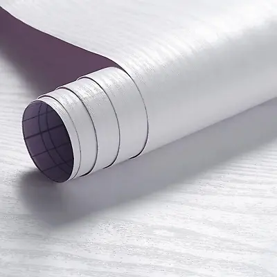 White Wood Contact Paper Waterproof Self Adhesive Wallpaper Pvc Kitchen • $10.77