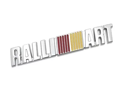 Ralliart Badge Chrome Aluminium Emblem For Mitsubishi Lancer EVO Colt Magna GTO • $10.80