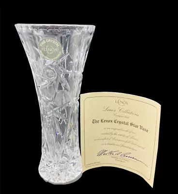 Vintage Lenox  Crystal Star  Bud Flower Vase~Full Lead Crystal 6  With COA • $14.50