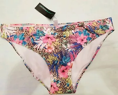 New MARIE MEILI Swim Bikini Bottom Multi FLORAL Size L • £24.10