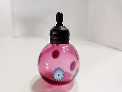 Millefiori Mini Perfume Bottle Cranberry Red Art Glass 3  Parfum • $60