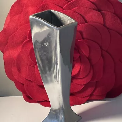 Modern Aluminum Metal Abstract Art Vases 11  Tall Cec Lepage MOMA • $75