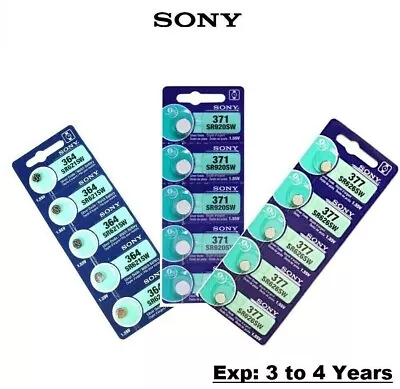 Sony 364 371 377 394 395 SR626SW SR920SW SR621SW AG4 AG1 621 AG6 Watch Battery J • $7.99