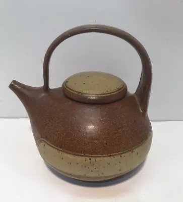 Mid-Century Carl Lindgren Stoneware Teapot • $64.95