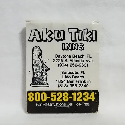 Vintage Aku Tiki Inns Hotel Motel Matchbook Daytona Sarasota Florida Advertising • $9.99