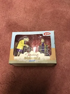 Clockwork Wind Up RACING GRANNIES Toy Novelty In Gift Box . Read Description • £10