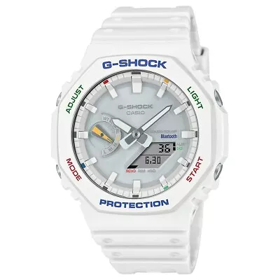 G-Shock Carbon Core Bluetooth Solar White Colorful Accents Watch GA-B2100FC-7A • $329