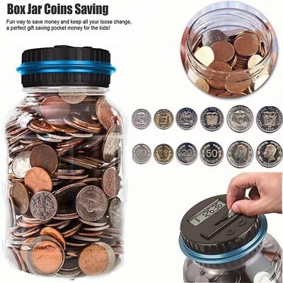 Electronic Automatic Digital Coin Counter Money Counting Jar Saving Piggy Bank  • $14.79