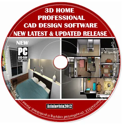 3D CAD Pro Home Office Studio Interior Design Software Planning Auto PC DVD New • £9.99