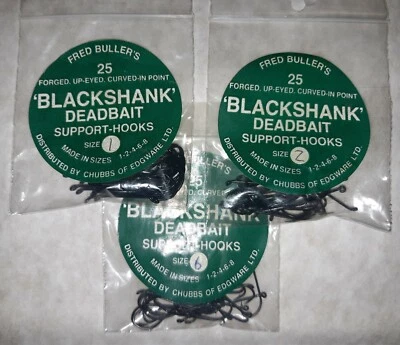 £8.89 • Buy Predator Hook Fred Bullers Blackshank Pike Deadbait  Single Hook Size 6 . 1 . 2 