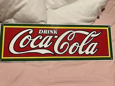 90s Andy Rooney Coca-Cola Porcelain Enamel Repo Sign 6 X18  Heavy Weight Last 1 • £32