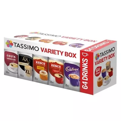 TASSIMO Costa Kenco Americano Latte Espresso Coffee Pack Of 5 Variety Pack Box • £26.41