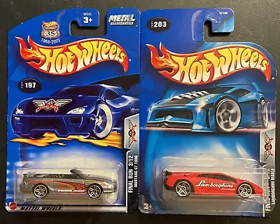 2003 Hot Wheels Final Run Red Lamborghini Diablo & Mustang Gt~ ‘03 Final Die • $12.71