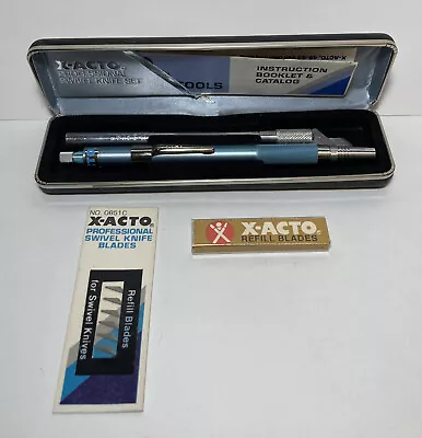 Vintage X-ACTO Professional Swivel Knife Set No. 4052 Graphics Artist Tool Rare • $240