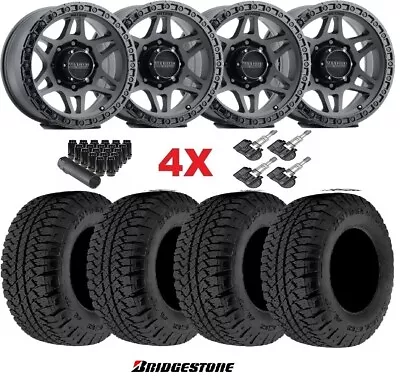 18 Method Black Wheel Bridgestone Tire A/t All Terrain Package New Set 8 Lug 10 • $2195