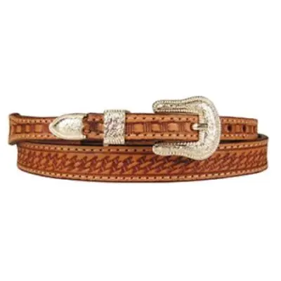 M&F Western Mens Hatband Leather Tooled Basketweave Tan 0234648 • $20