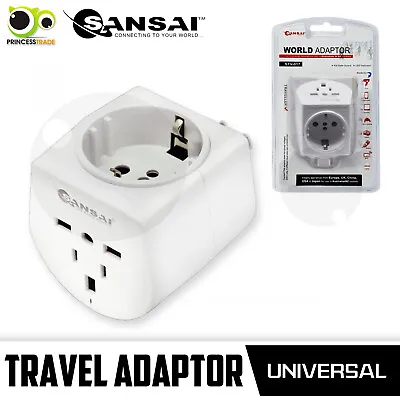 $13.90 • Buy Sansai Universal 2-Ways Travel Adaptor To Australia/NZ
