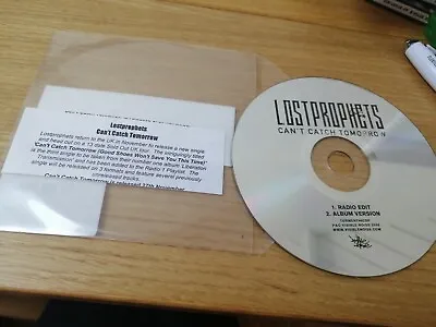 Lost Prophets Can't Catch Tomorrow Promo Cd Tested • £2