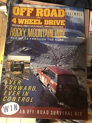 Off Road And 4 Wheel Drive Magazine November 1987 • £3.30