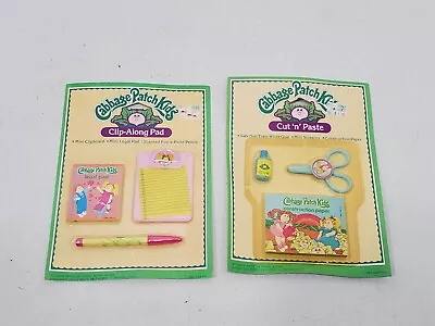 1984 Cabbage Patch Kids Clip Along Pad / Cut 'N' Paste Stationery Supplies Lot • $42.46