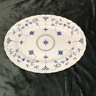 Finlandia Churchill 12  Oval Serving Platter England Swirl Rim Flowers Floral • $45