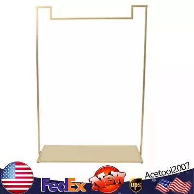 Clothing Rack Metal Standing Gold Garment Rack Clothes Display Stand Boutique  • $48.46