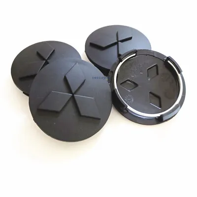 4X 60mm Matt Black Car Wheel Rim Center Hub Cap For Mitsubishi EVOLUTION • $16.60