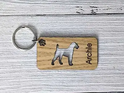 Personalised Irish Terrier Wooden Keyring | Gift For Irish Terrier Parent • £4.03