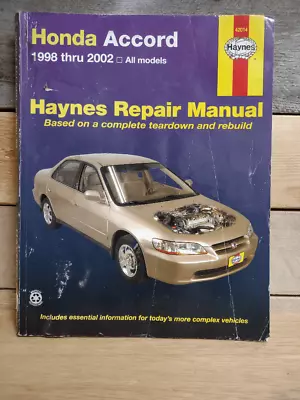 Haynes Honda Accord 1998 Thru 2002 Repair Manual 42014 038345240676 • $7.99