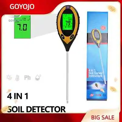 4 In 1 PH Tester Soil Water Moisture Light Test Meter For Garden Plant Seeding • $10.94