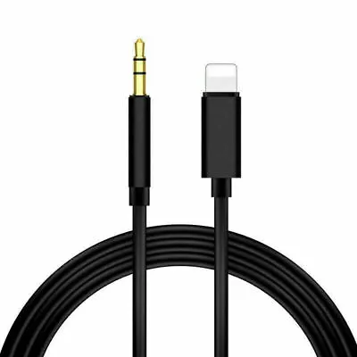 1M 8-pin To Aux Male Jack 3.5mm Audio Adapter Cable For IPhone 45678XXs11 • £4.43