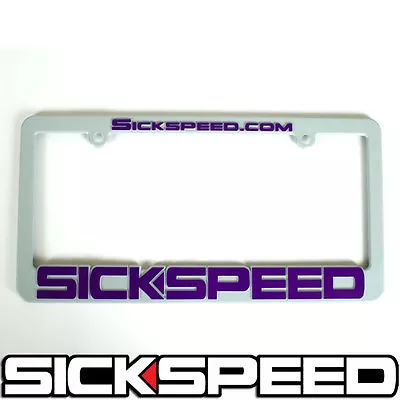 1pc Grey/purple Logo License Plate Cover Holder Decorative Plastic Frame Tag P5 • $8.79