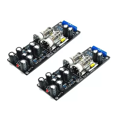 2pcs 6J1 Valve Pre-amp Tube PreAmplifier Kit Assembled Board Audio DIY • £46.31