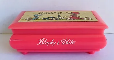 LADY MATE Vintage Pink Wind Music Jewellery Box Trinket Box Blacky & White JAPAN • $39.94