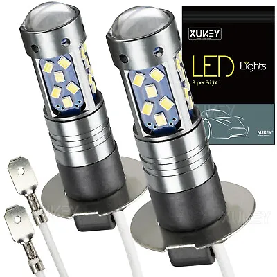2x H3 LED Light Bulbs Conversion White HID Bright 6000K 27-SMD Fog Lamp Bulb 453 • $22.54
