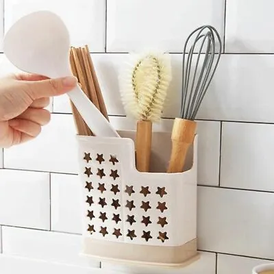 $13.84 • Buy Cutlery Holder Dryer Kitchen Utensil Drainer Caddy Wall-mounted Household