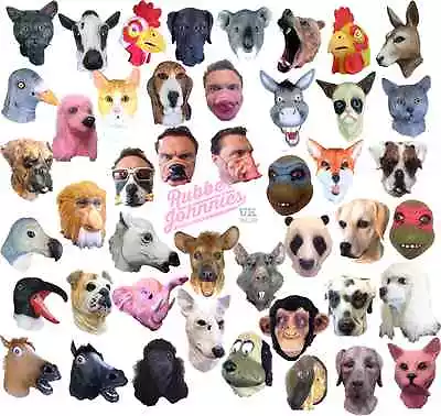 £12.97 • Buy Latex Overhead Animal Mask Head Masks Cosplay Masquerade Fancy Dress Up Carnival