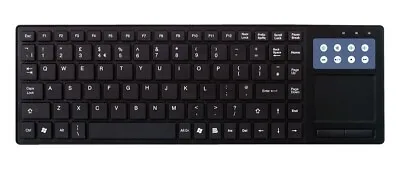 QWERTY T-PAD Slim Multimedia USB Keyboard With Touchpad UK Layout • £17.45