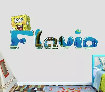 £69.73 • Buy Spongebob Custom Vinyl Lettering Stickers Wall Decals Name Art VIC77