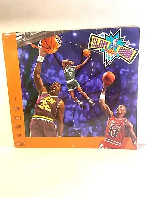 Vintage 1994 NBA Slam Dunk Calendar Shawn Kemp Ewing Barkley Malone Wilkins • $10