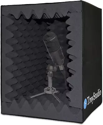 Troystudio Portable Vocal Booth Large Foldable Microphone Isolation Shield Mus • $58.26