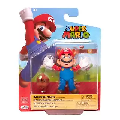 Super Mario: Raccoon Mario W/ Leaf 10cm Figure • £12.99