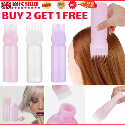 Dyeing Shampoo Bottle Oil Comb Hair Tools Hair Dye Applicator Brush Bottles Set • £3.29