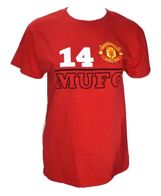 Manchester United FC Official Adult Small Red #14 Short Sleeve T Shirt Cotton • $12.77