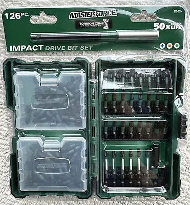 Masterforce Impact Drive Bit Set - 126 Piece New Sealed • $22.99