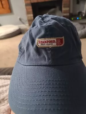 Vintage STANFORD Golf Club Hat Blue Logo Cap Adjustable -American Needle -USA • $17