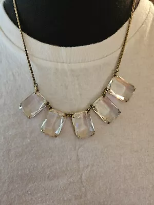 J Crew Clear Stones  Statement Necklace • $5