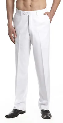 CONCITOR Men's Dress Pants Trousers Flat Front Slack Huge Selection Solid Colors • $48.95