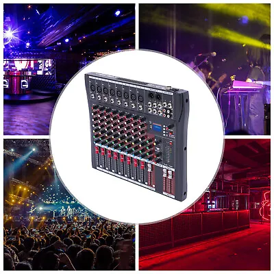 8-Channel USB Professional Audio Mixer Sound Board Console Desk System Interface • £116.32