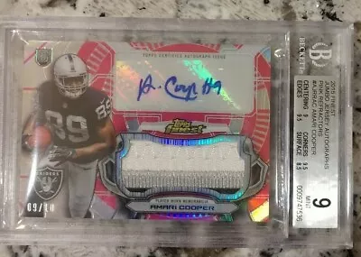 Graded 2015 Topps Finest Amari Cooper Autograph Patch Pink #'d 10  • $225